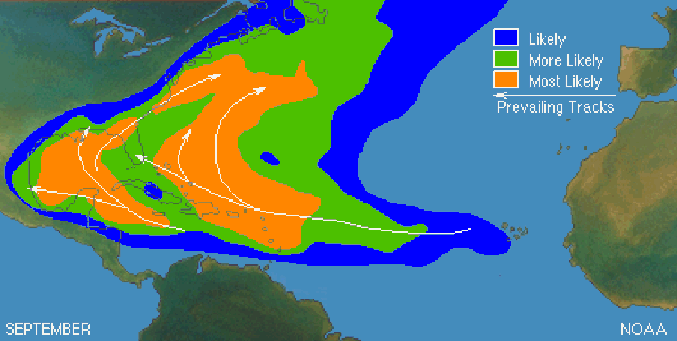 What Is The Common Track For Hurricanes In The Atlantic Ocean?