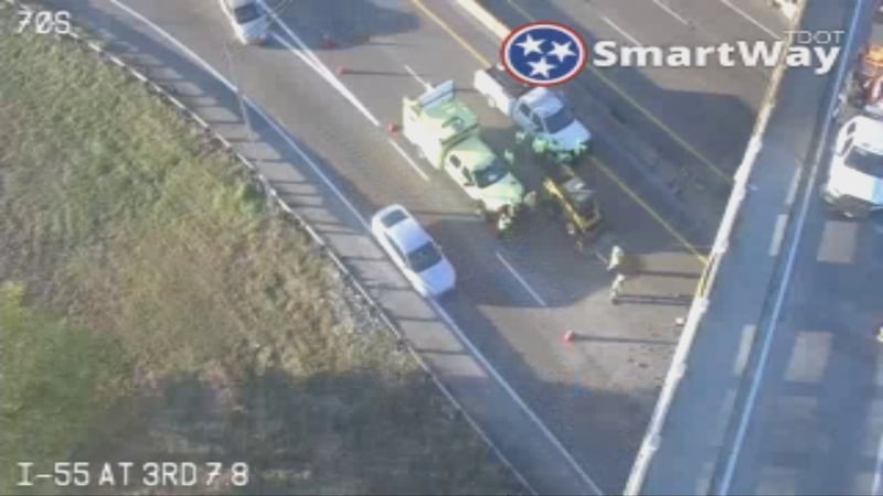 The scene on I-55 South at South Third Street