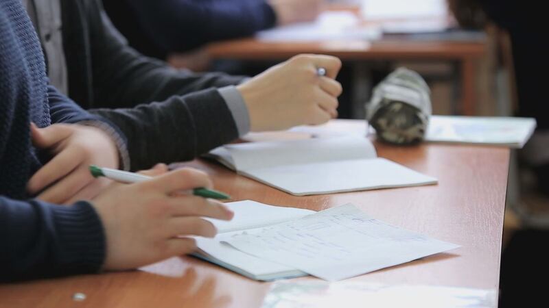 grades are determined based on test scores by each school around the state.