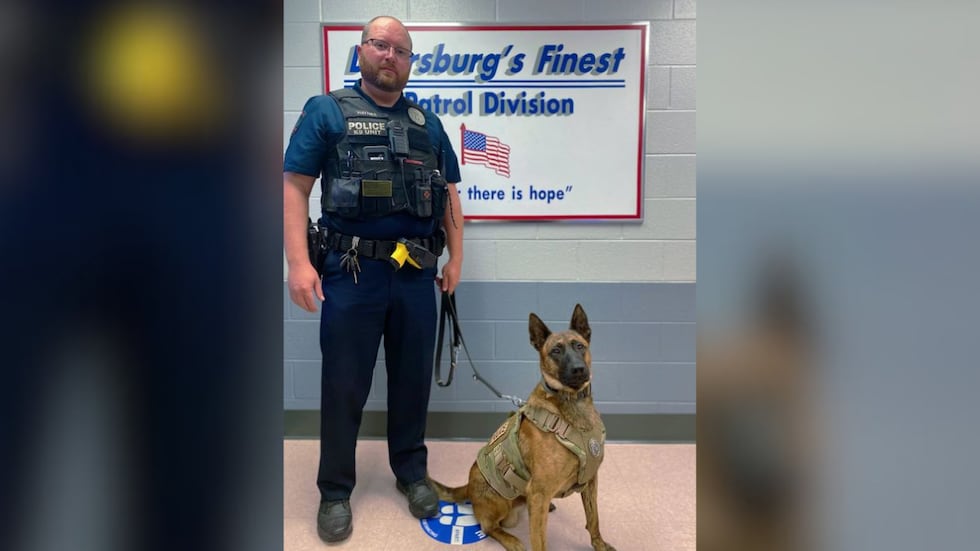 Officer Brandon Haynes and K9 Rex