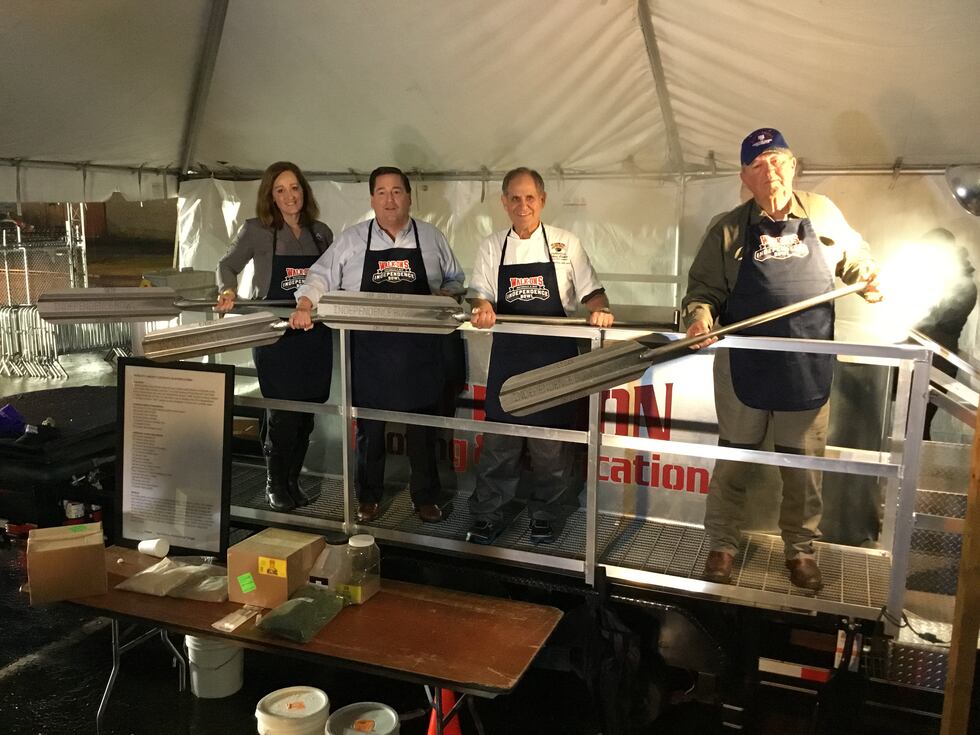 Rebecca Evans Mouk, Billy Nungesser, Chef John Folse, and John Evans