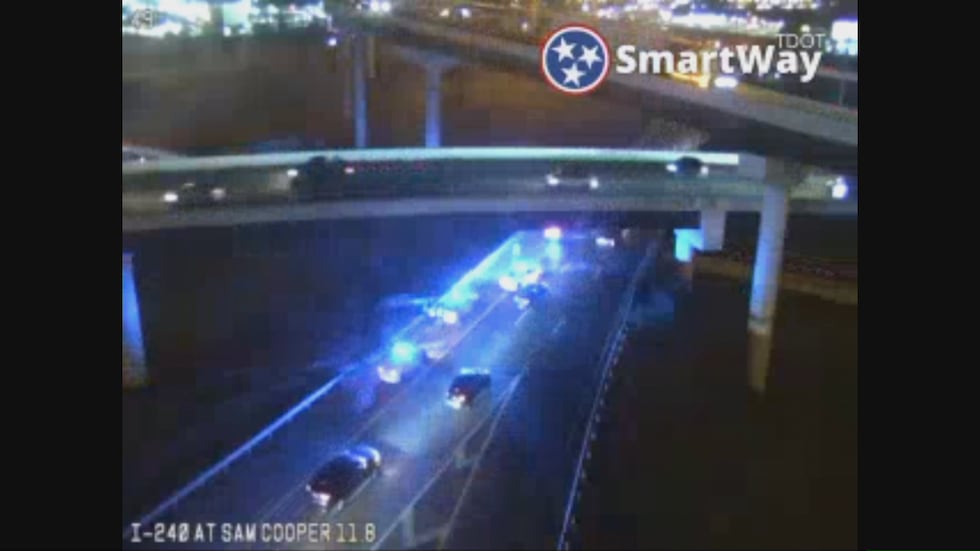 The scene at I-240 E and the Sam Cooper exit