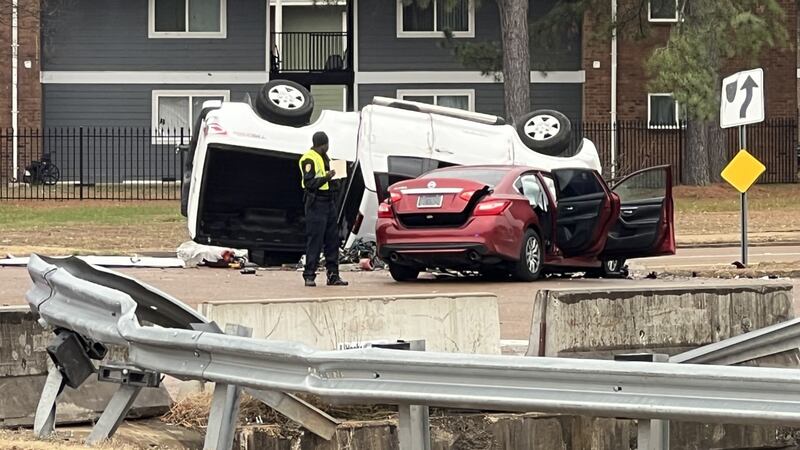 The scene at Ridgemont Avenue and New Allen Road.