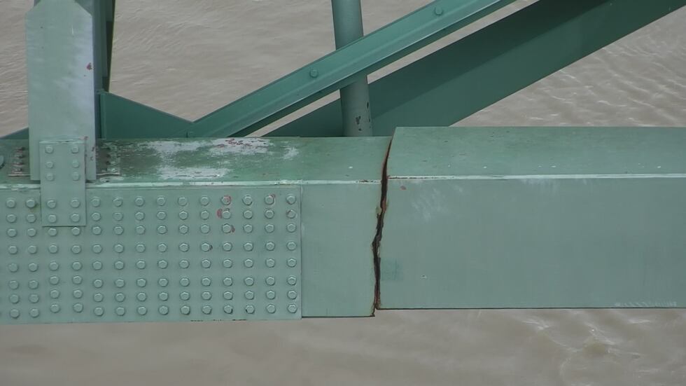 Crack in bridge