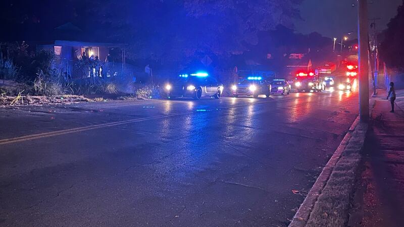 The shooting scene on Kerr Avenue