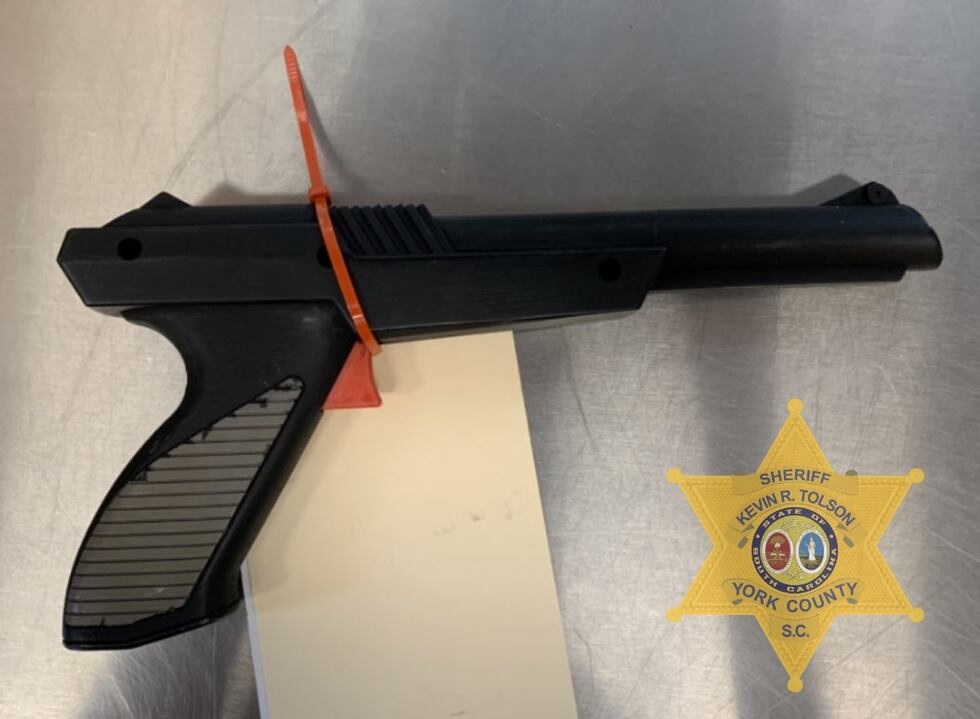 The painted 'Duck Hunt' gun used in a South Carolina robbery.