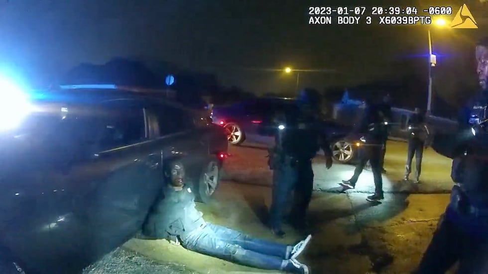 FILE - In this image taken from video released on Jan. 27, 2023, by the city of Memphis,...