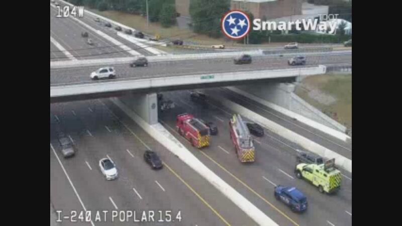 The scene at I-240 E and Poplar Avenue