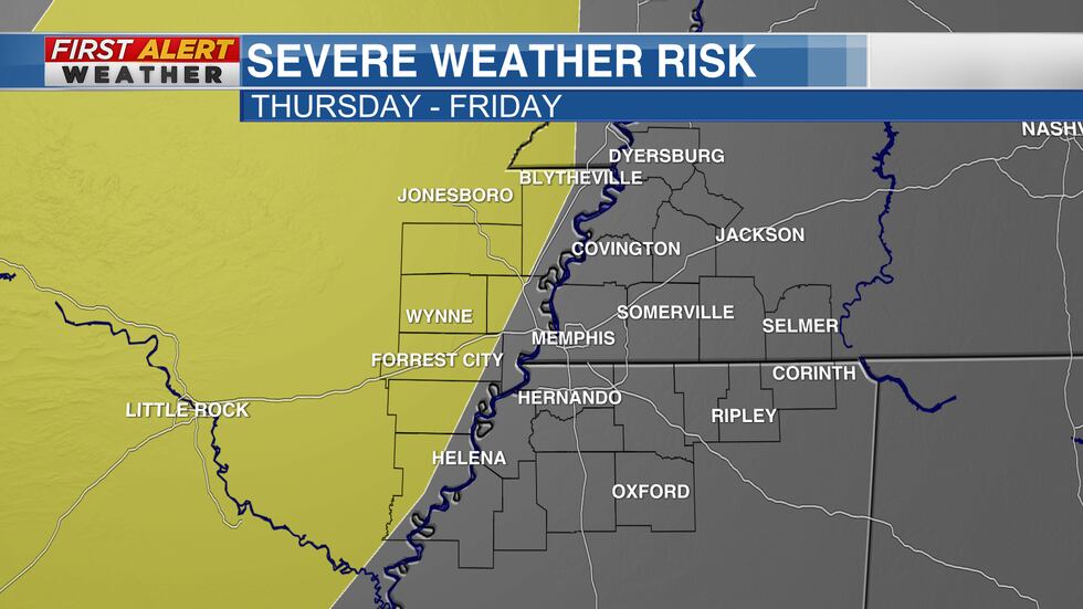Severe Weather Risk for Thursday-Friday