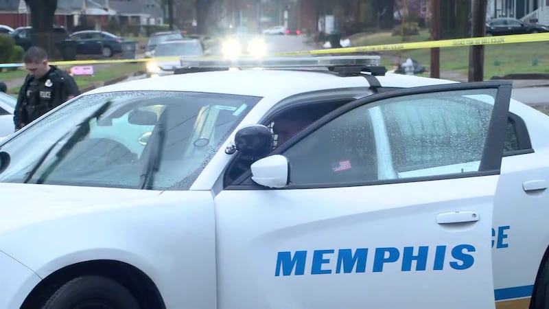 Memphis police at a crime scene