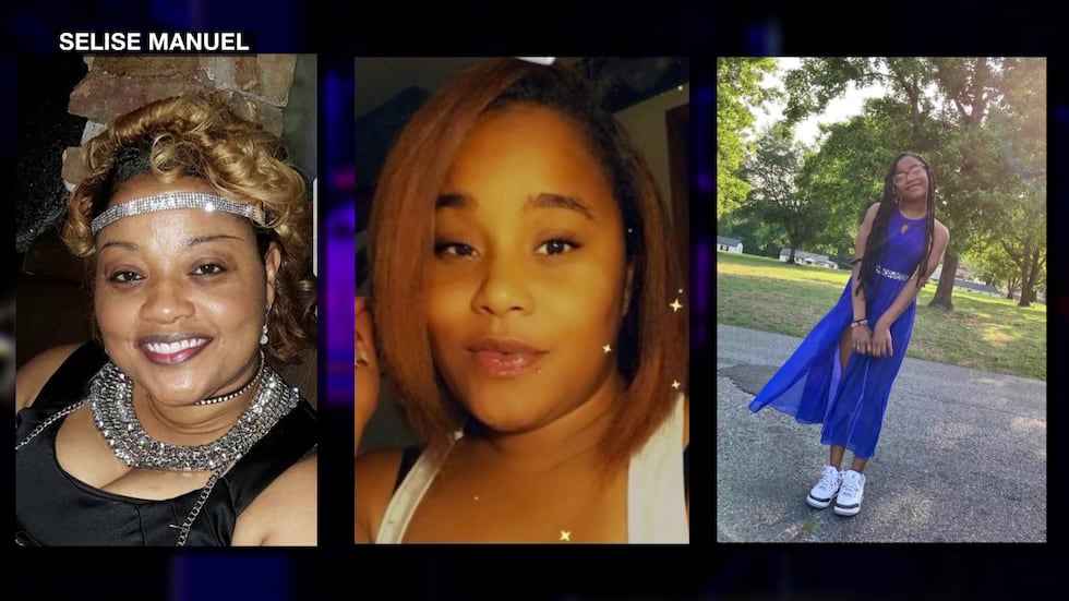 (Left to right) 56-year-old Ruby Manuel, 38-year-old Lateisha Bobo, 13-year-old Tori Christian
