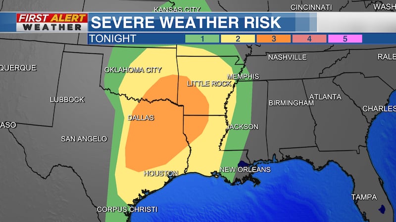 Severe Weather Threat as of 8:30 AM CT Friday, Nov 4, 2022