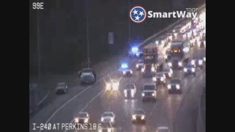 The scene on I-240 E